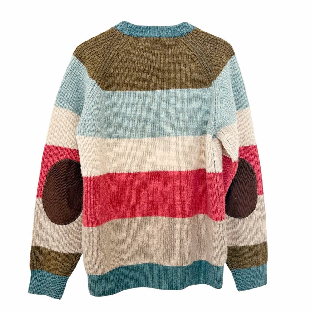 Beams Plus Multi Stripe 5G Wool Crewneck Sweater Sz L - Picture 5 of 5
